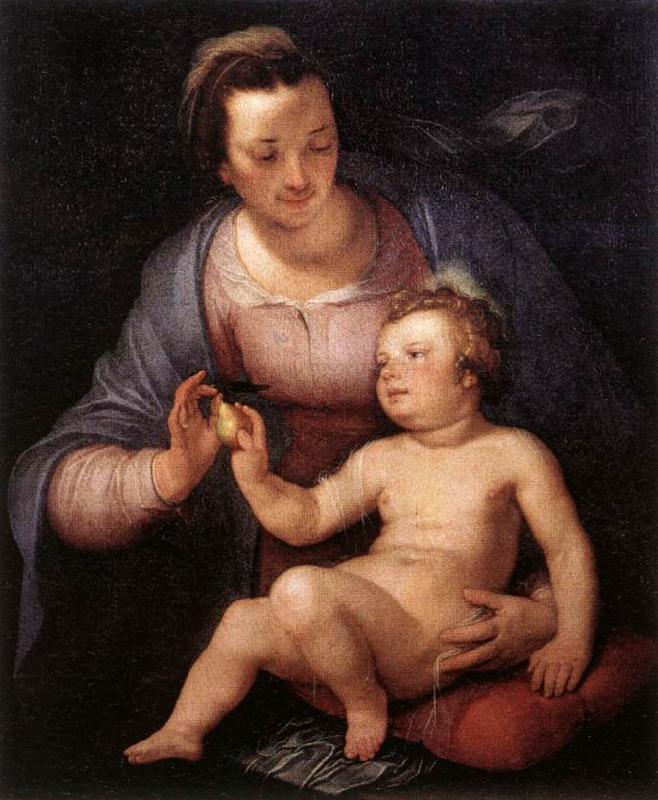 CORNELIS VAN HAARLEM Madonna and Child  vinxg oil painting image